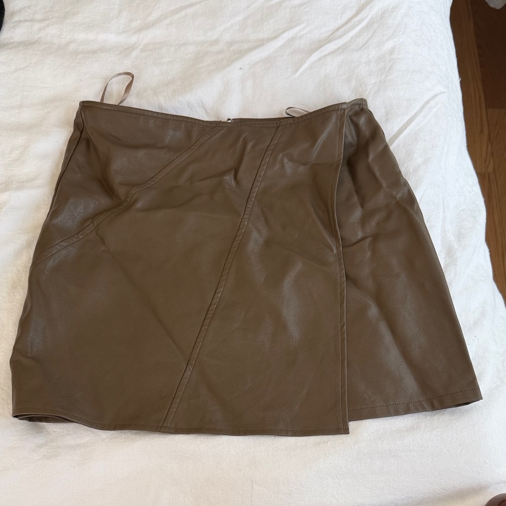 She + Sky Tan Mini Skirt